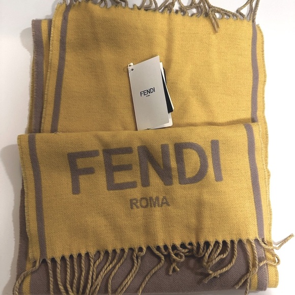 Brand New FENDI Roma Cashmere Scarf FXT322 - Picture 2 of 4